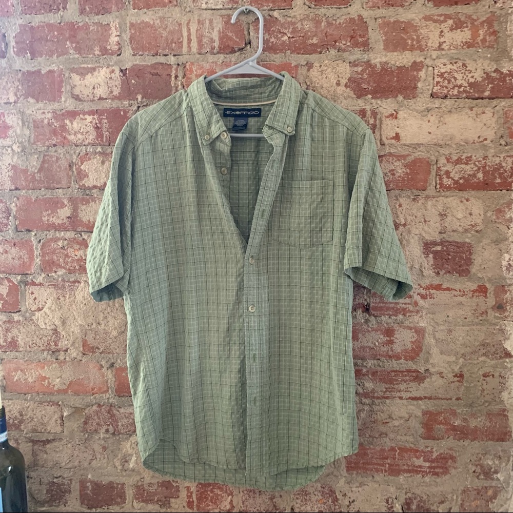 Vintage green dad short sleeve shirt